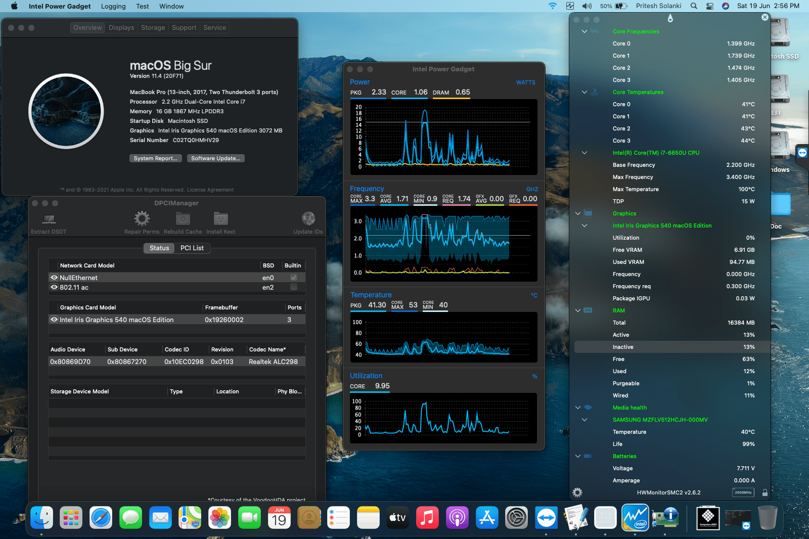 Success Hackintosh macOS Big Sur 11.4 Build 20F71 in Microsoft Surface Pro 4